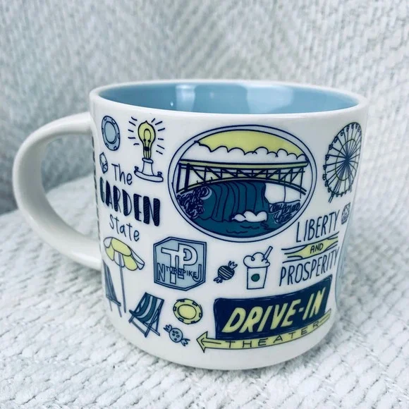 Starbucks Coffee Mug 14oz White New Jersey Been There Series Garden State Shore - Picture 4 of 8